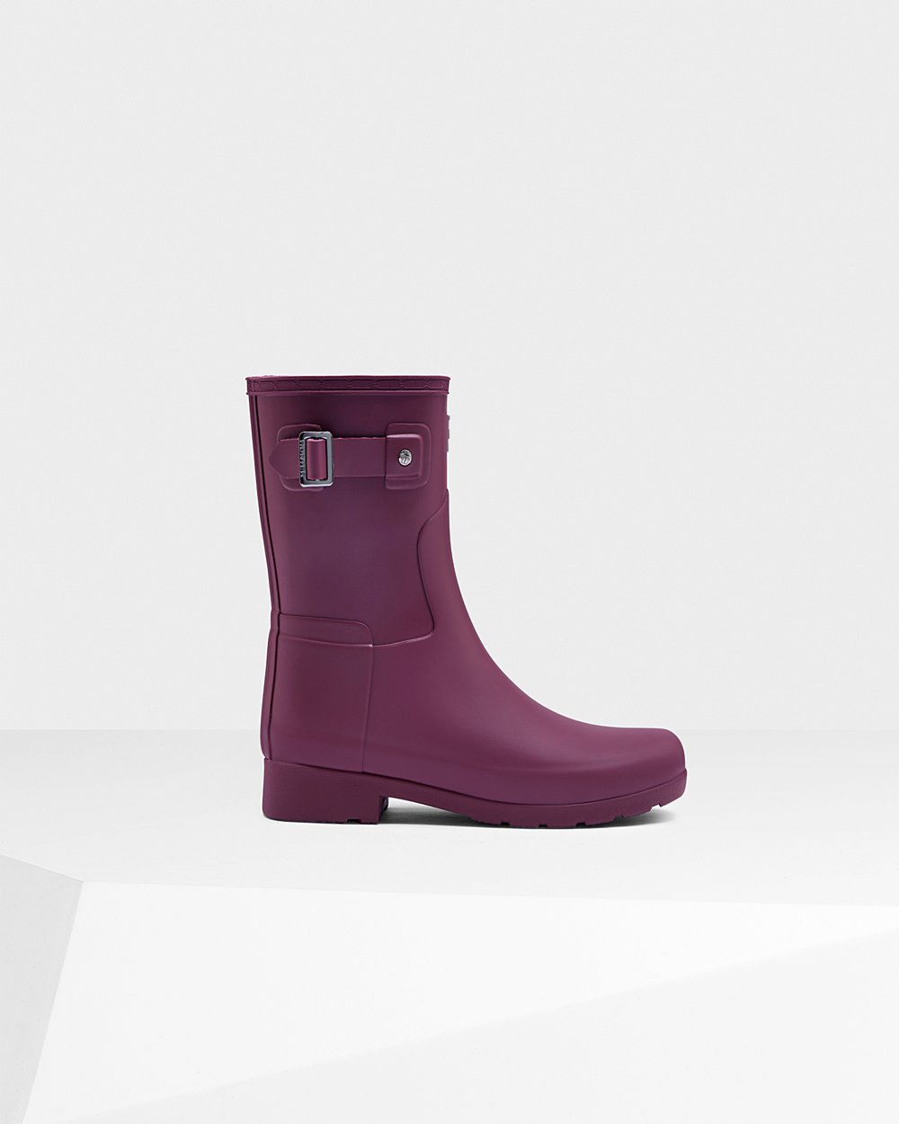 Hunter Refined Slim Fit Short Rain Boots - On Sale Womens Purple - OGYUHT901